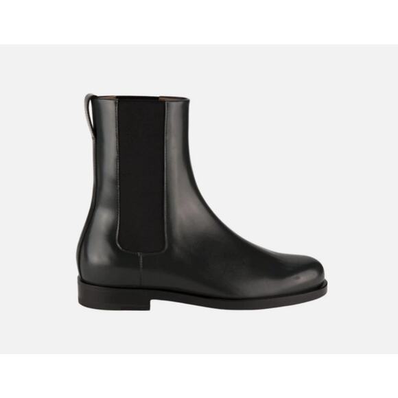 $1,800 NIB Bottega Veneta Gray Leather Block Heel Chelsea Boots Size 39(6) main image 4